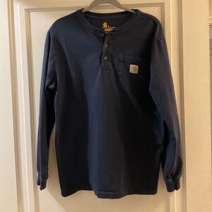 Carhartt Original Fit Henley Shirt Men's small  navy